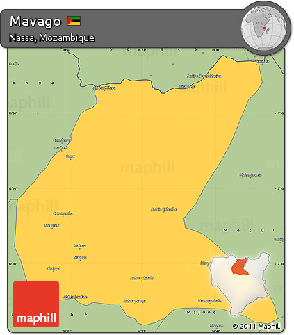 Savanna Style Simple Map of Mavago