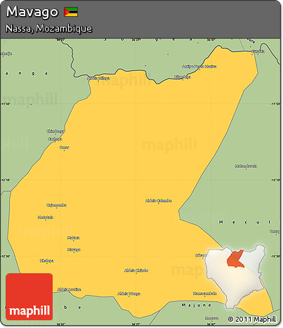 Savanna Style Simple Map of Mavago