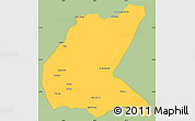 Savanna Style Simple Map of Mavago, single color outside