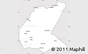 Silver Style Simple Map of Mavago, cropped outside