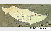 Physical 3D Map of Metarica, darken