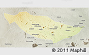Physical 3D Map of Metarica, semi-desaturated