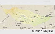 Physical 3D Map of Metarica, shaded relief outside