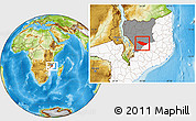 Physical Location Map of Metarica, highlighted country, highlighted parent region