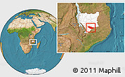 Satellite Location Map of Metarica, highlighted parent region