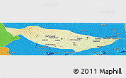Physical Panoramic Map of Metarica, political outside