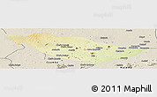 Physical Panoramic Map of Metarica, shaded relief outside