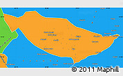 Political Simple Map of Metarica