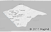 Gray 3D Map of N'gauma, single color outside