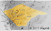 Physical 3D Map of N'gauma, desaturated