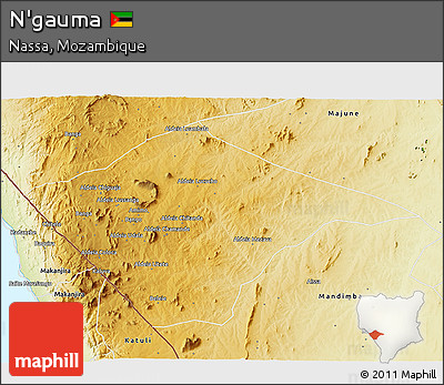 Physical 3D Map of N'gauma