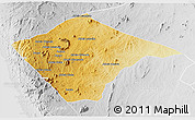 Physical 3D Map of N'gauma, lighten, desaturated