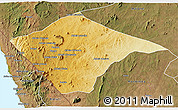 Physical 3D Map of N'gauma, satellite outside