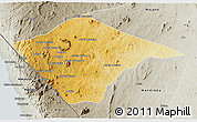 Physical 3D Map of N'gauma, semi-desaturated