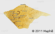 Physical 3D Map of N'gauma, single color outside