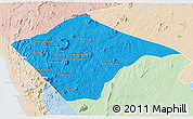 Political 3D Map of N'gauma, lighten