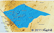 Political 3D Map of N'gauma, physical outside