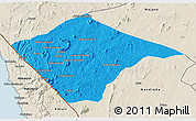 Political 3D Map of N'gauma, shaded relief outside