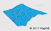 Political 3D Map of N'gauma, single color outside