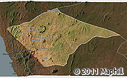 Satellite 3D Map of N'gauma, darken