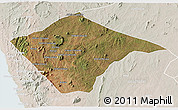 Satellite 3D Map of N'gauma, lighten