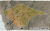 Satellite 3D Map of N'gauma, semi-desaturated