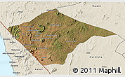 Satellite 3D Map of N'gauma, shaded relief outside