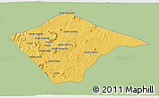 Savanna Style 3D Map of N'gauma, single color outside