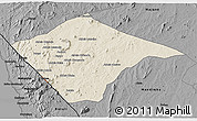 Shaded Relief 3D Map of N'gauma, darken, desaturated