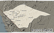 Shaded Relief 3D Map of N'gauma, darken
