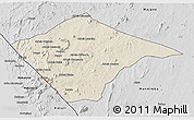 Shaded Relief 3D Map of N'gauma, desaturated