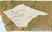 Shaded Relief 3D Map of N'gauma, satellite outside