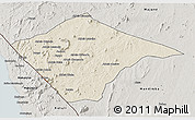 Shaded Relief 3D Map of N'gauma, semi-desaturated