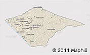 Shaded Relief 3D Map of N'gauma, single color outside