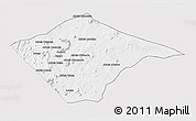 Silver Style 3D Map of N'gauma, single color outside
