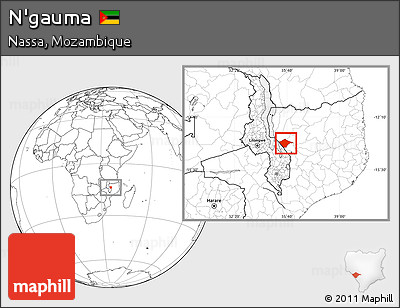Blank Location Map of N'gauma
