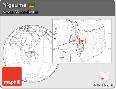 Blank Location Map of N'gauma