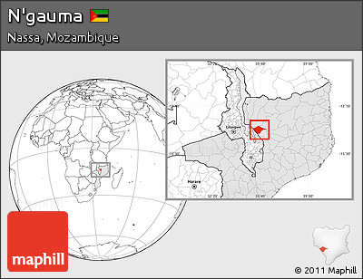 Blank Location Map of N'gauma, highlighted country
