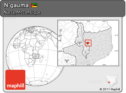 Blank Location Map of N'gauma, highlighted country