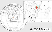 Blank Location Map of N'gauma, highlighted parent region, within the entire country
