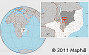 Gray Location Map of N'gauma, highlighted country, highlighted parent region