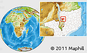 Physical Location Map of N'gauma, highlighted country