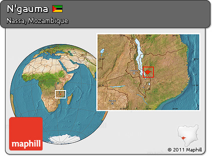 Satellite Location Map of N'gauma