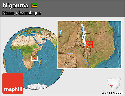 Satellite Location Map of N'gauma