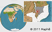Satellite Location Map of N'gauma, highlighted country, highlighted parent region