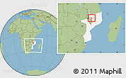 Savanna Style Location Map of N'gauma, highlighted country, within the entire country