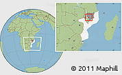 Savanna Style Location Map of N'gauma, highlighted country, highlighted parent region, within the entire country