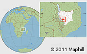 Savanna Style Location Map of N'gauma, highlighted parent region