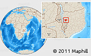Shaded Relief Location Map of N'gauma
