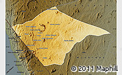 Physical Map of N'gauma, darken